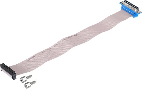 MECCANIXITY 16Pin Flat Ribbon Cable Grey DB15 Male to FC-16P 2.54mm Pitch 30cm Length DB Serial Port Cable for Computer, LED Display, DVD with 2 Screws in Kuwait