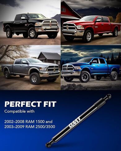Orion Motor Tech Tailgate Assist Compatible with 2002-2008 RAM 1500, 2003-2009 RAM 2500 3500, Heavy Duty Tailgate Shock Truck Tailgate Lift Assist in Saudi Arabia
