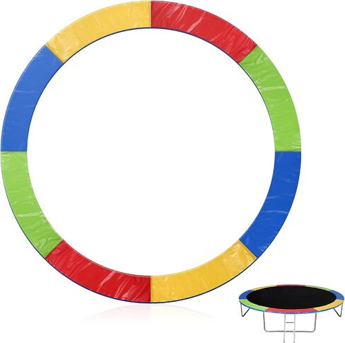 Trampoline Replacement Safety Pad, 14ft Trampoline Spring Protective Cover Round EPE Pearl Cotton Trampoline Mat Waterproof Accessories No Holes for Pole in Saudi Arabia