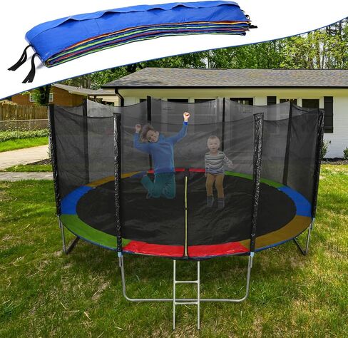 Trampoline Replacement Safety Pad, 14ft Trampoline Spring Protective Cover Round EPE Pearl Cotton Trampoline Mat Waterproof Accessories No Holes for Pole in Saudi Arabia