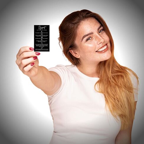 Dysport Aftercare Card | 50 pack | 2x3.5" inch Business Card | Anti-Wrinkle Injection Supplies | Black Card Design in Saudi Arabia