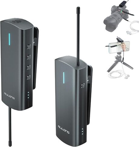 UHF Wireless Lavalier Lapel Microphone System, Lavalier Mic for Camera, iPhone, Android, Wireless Recording Mic for YouTube, Interview, Vlogging - 1TX in Saudi Arabia