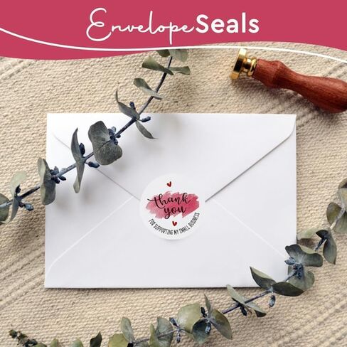 شكرًا لك على دعم ملصقات أعمالي الصغيرة مقاس 2 بوصة، ملصقات شكرًا لك على التغليف، ملصق شكرًا لك على الأعمال الصغيرة بتصميم ألوان مائية، 500 لفة مقاومة للماء in Kuwait