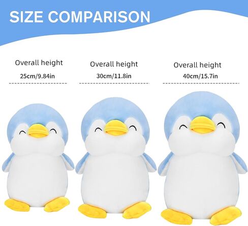 Plushies Penguin Stuffed Animal Toys,Fat Penguin Plush Doll Boy Girl Girlfriend Valentine's Day Gift Cute Pillow (Grey,9.8in) in Saudi Arabia