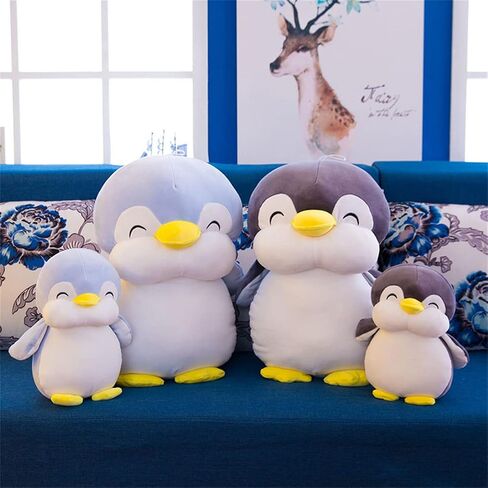 Plushies Penguin Stuffed Animal Toys,Fat Penguin Plush Doll Boy Girl Girlfriend Valentine's Day Gift Cute Pillow (Grey,9.8in) in Saudi Arabia