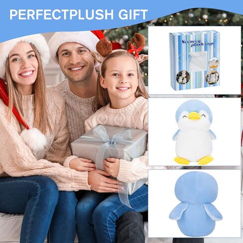 Plushies Penguin Stuffed Animal Toys,Fat Penguin Plush Doll Boy Girl Girlfriend Valentine's Day Gift Cute Pillow (Grey,9.8in) in Saudi Arabia