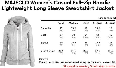 Regular Fit Women's Casual Full-Zip Hoodie Lightweight Long Sleeve Sweatshirt Casual Jacket with Pocket in Saudi Arabia