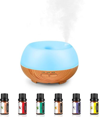 Aromatherapy Essential Oil Diffuser: Cool Mist Aroma Diffuser for Home - Colorful Light Create Ambience for Room in Kuwait
