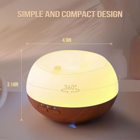 Aromatherapy Essential Oil Diffuser: Cool Mist Aroma Diffuser for Home - Colorful Light Create Ambience for Room in Kuwait