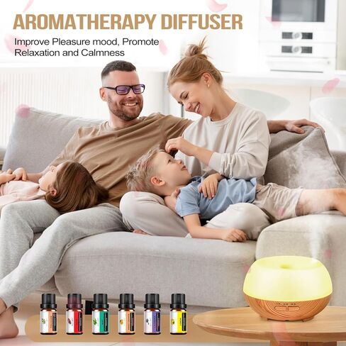 Aromatherapy Essential Oil Diffuser: Cool Mist Aroma Diffuser for Home - Colorful Light Create Ambience for Room in Kuwait