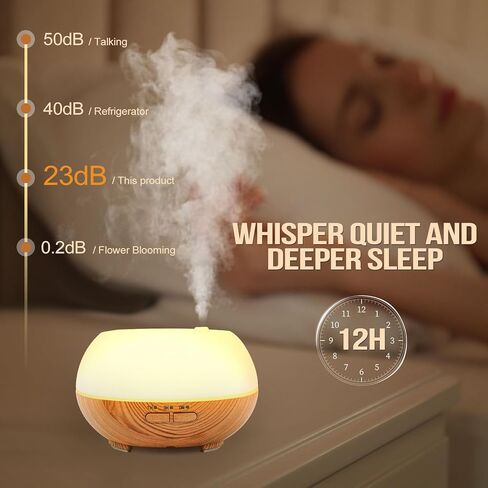 Aromatherapy Essential Oil Diffuser: Cool Mist Aroma Diffuser for Home - Colorful Light Create Ambience for Room in Kuwait