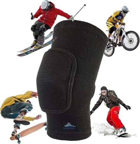SkatingSpirit Soft Knee Pads Elbow Pads (1 Pair) for Dancing Figure Skating Gymnastic, Youth Adult Anti-Slip Anti-Collision Curved Padding Open Kneepit (M) in Saudi Arabia