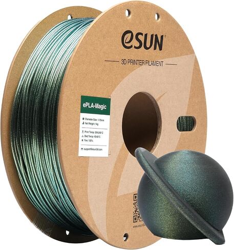 eSUN Magic PLA Filament 1.75mm, Dual Color Dark Night Starlight Twinkling PLA 3D Printer Filament, 1KG (2.2 LBS) Spool 3D Printing Color Change Filament for 3D Printers, Dark Twinkling Blue in Saudi Arabia