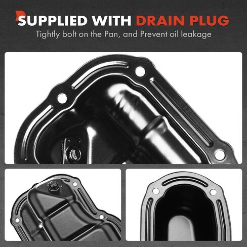 A-Premium Lower Engine Oil Pan Sump with Drain Plug Compatible with Nissan Frontier 2005-2019 Pathfinder 2005-2012 Xterra 2005-2015 NV1500 NV2500 NV3500 Suzuki Equator 4.0L in Saudi Arabia