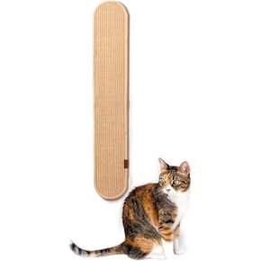 xympo 35" Sisal Cat Scratcher, Natural Sisal, Oval Shape, Wall or Floor Mount in Saudi Arabia