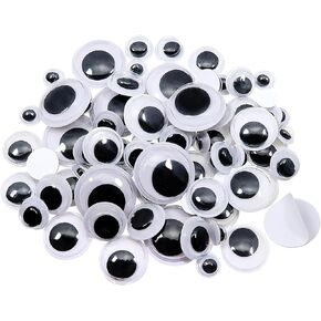 TOAOB 100pcs Googly Wiggle Eyes with Self Adhesive Round Sticker Eyes in Kuwait