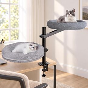 Acools Double Cat Desk Bed for 2 Cats, 360° Rotating Desk Cat Bed, 80 lb in Saudi Arabia