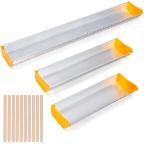 Caydo 3 Pcs Dual Edge Emulsion Scoop Coater with 10 PCS Wooden Sticks, 8'' 10'' 16'' Inch Aluminum Silk Screen Printing Coating Tool for Silkscreen Printing in Kuwait