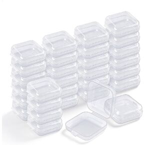 30 Pieces Clear Plastic Earplug Case with Hinged Lids, Mini Ear Plug Carrying Case, Transparent Portable Square Earplug Storage Containers for Jewelry Beads Ear Studs Rings (30 Pieces) in Kuwait