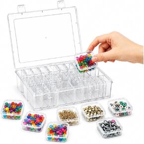 Bead Organizer Box, 31‑Pcs Small Plastic Storage Box, Mini Plastic in Kuwait