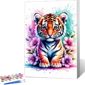 Framed Paint by Numbers Kit for Adults, Black Cat Bathroom Decor 8x12 Inch in Kuwait