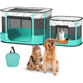 Cat Playpen, Portable Pet Dog Playpen, Foldable Kitten Puppy Play Pen in Kuwait