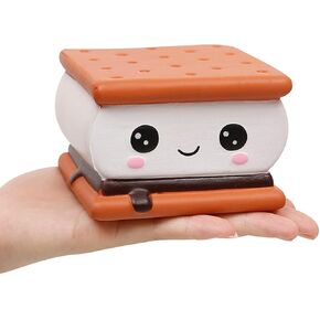 Anboor Squishies Smore Slow Rising Squishy Toy for Kids Soft Cookies Sandwich Scented Stress Relief Realistic Food Cute Squeeze Squish Toy in Kuwait
