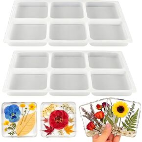 12Cavity Deep Resin Coaster Molds,4 Inches Coaster Silicone Molds for Resin in Kuwait