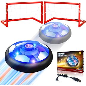 Linkowin 2 in 1 Hover Soccer Ball Toys Set for Kids, Rechargeable LED Indoor Outdoor Soccer Ball Toys with 2 Goals for Boys Girls 6-8 8-12 Kids Sports Soccer Games Indoor Sports Games (Ages 3-12) in Saudi Arabia