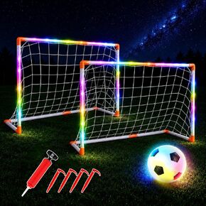 Soccer Goal Toy Set for Kids, Luminous LED Soccer Ball, Outdoor Sport Games in Kuwait