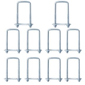10 Pack Square U-Bolts, 5/16"Dx3¼"Wx 4"L U Clamps Carbon Steel Boat Trailer Ubolts, Replacement Parts and Accessories for Automobiles Trailer, Ski Boat, Sailboat Trailer in Kuwait