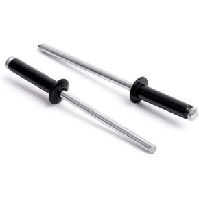 ISPINNER 100pcs 1/4" x 1/2" Aluminum Blind Rivets, 6.4 x 12.7mm Pop Rivets, Pack of 100 (Black) in Saudi Arabia