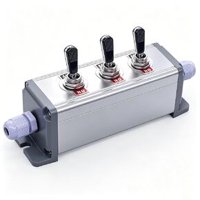 Twidec/3 Gang Toggle Switch Box 16A 250V SPST 2 Position 2 Pin ON/Off Rocker Toggle Switch Black PC Wear-Resistant Handle TEN-A-2210BK-BOX-3 in Saudi Arabia