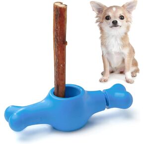 Interactive Bully Stick Holder for Dogs, Prevent Chocking Safety Device, Long Enough Screw to Lock, Seesaw Shape(Small) in Kuwait
