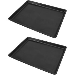 2pcs PET Cage Replacement Pan, Black PP Floor Protector in Kuwait