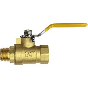 Lead-Free Forged Brass Air Compressor In-Line Ball Shut Off Valve, Quarter Turn, 1/4" Male NPT (MNPT) X 1/4" Female NPT (FNPT) Qty: 2 in Saudi Arabia