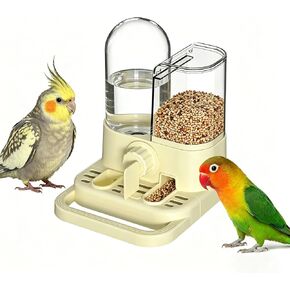 2-in-1 Automatic No Mess Bird Feeder & Gravity Waterer Dispenser for Cage in Kuwait