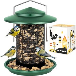 Metal Peanut Bird Feeder for Outdoors, Chew Resistant, 2.2lbs, 1Pk, Coffee in Saudi Arabia