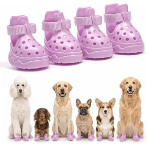 Soft Dog Shoes for Hot Pavement, Breathable Vented Dog Boots, Khaki, Size 8 in Kuwait