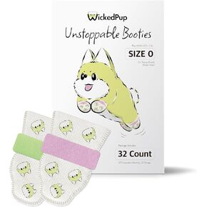 Disposable Dog Boots, Shoes & Paw Protectors, 32ct, Size 0 (Paw 0.5-1") in Kuwait