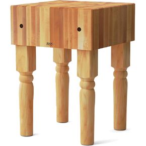 John Boos AB Series Square Wood Butcher Block Cutting Board Prep Table 10-Inch Thickness, 18" x 18" x 10", Maple in Saudi Arabia