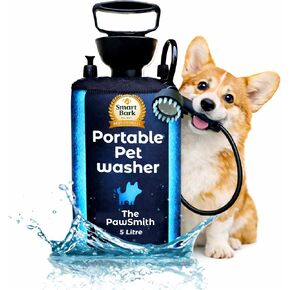 Portable Dog Washer 2.1 Gallon, Manual Shower Kit with Brush Head & Neoprene Jacket, for Home, Travel, or Outdoor Use (Large) in Kuwait