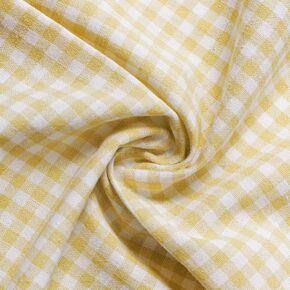 57"W x 36"L Gingham Poly-Cotton Fabric Cut By The Yard, Checkered Plaid Vintage Fabric for DIY, Homespun, Handmade,Sewing and Home Textiles(Brown,1 Yard) in Kuwait