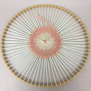 Handmade Weaving Machine, Multifunctional Round Wooden Machine Tools Knitting Loom DIY Handmade Household Weaving Machine for Knitting Coaster and Vintage Style Network（Diameter：11.4inch） in Kuwait