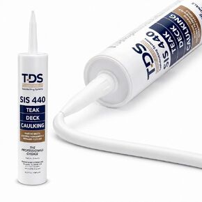 Teakdecking Systems - 10oz Marine Caulk Cartridge, White - Premium Quality - SIS440 - For Teak Deck Seams - Provides First Class Appearance - UV & Chemical Resistant, Non-Corrosive in Saudi Arabia