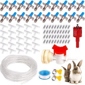 12Pcs Rabbit Nipple Drinker Kit Automatic Rabbit Watering System in Saudi Arabia