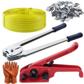 Packaging Banding Strapping Kit Tensioner Tool Sealer,1/2" Wide x 330' Length Poly Strapping Kit,for Packing and Shipping in Kuwait