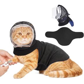 Supet Cat Muzzle with Calming Vest for Grooming, Nail Trimming & Bathing in Kuwait