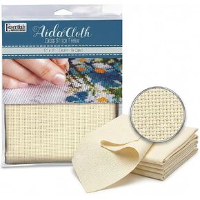Cross Stitch Fabric Aida Cloth 14 Count Cream 12X18 Inch Cotton Even Weave in Kuwait