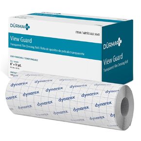 Dynarex View Guard Transparent Film Dressing Roll, Non-Sterile Dressing, Protects Minor Wounds and Easily Conforms, 6" x 11 yds., 1 Dressing Roll in Kuwait
